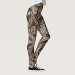 Leggings Points blancs Posters de animaux Abstraits<br><div class="desc">Revenez dans ces leggings super amusants avec un poster de animal abstrait marron et blanc. Parfait pour un événement spécial, entraînement à la salle de sport, vacances dans la jungle tropicale ou festival.</div>