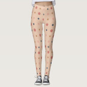 Leggings Points bleus, bleus et or (Devant)