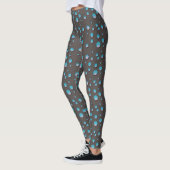 Leggings Points bleus sur les guêtres grises (Gauche)