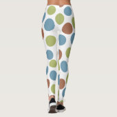 Leggings Points bleus, verts et Brown (Dos)