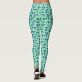 Leggings points bleus, violets et sarcelle clair (Dos)