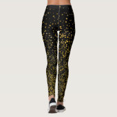 Leggings Points chics de confettis d'aluminium de Faux de (Dos)