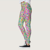 Leggings Points colorés Abstraits Motif de peinture aquarel (Gauche)