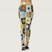 Leggings Points colorés, cercles, rayures arrière - plan. (Dos)