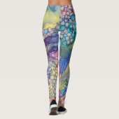 Leggings Points colorés Encre d'alcool Liquide Art Abstrait (Dos)