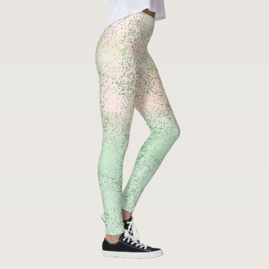 Leggings Points Confetti Aquarelle Rose-Mint (Droite)