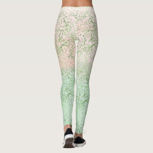 Leggings Points Confetti Aquarelle Rose-Mint (Dos)