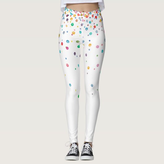 Leggings Points Confetti Arc-en-ciel (Devant)