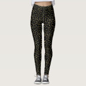 Leggings Points Confetti Noir Or (Devant)