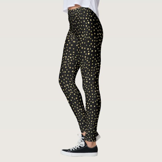 Leggings Points Confetti Noir Or (Gauche)