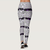 Leggings Points dalmatiens avec lignes larges noires (Dos)