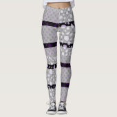 Leggings Points dalmatiens avec lignes larges noires (Devant)