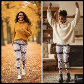Leggings Points dalmatiens avec lignes larges noires