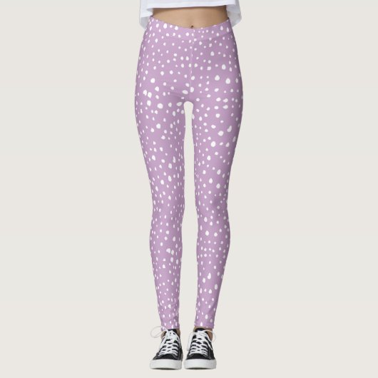 Leggings Points Dalmatiens Lilac, Points Dalmatiens, Pots D (Devant)