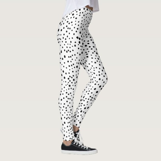 Leggings Points dalmatiens, Points dalmatiens, Noir et Blan (Droite)