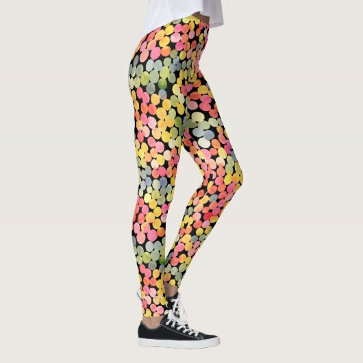 Leggings Points d'aquarelle colorés Abstraits (Droite)
