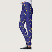Leggings Points de confettis dorés Bleu de minuit (Gauche)