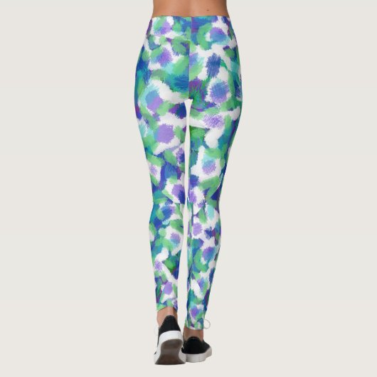 LEGGINGS POINTS DE COULEUR DE LEPOARD (Dos)