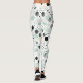 Leggings Points de Crème Noire Menthe Fantaisie (Dos)