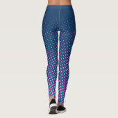 Leggings Points de différentes tailles - rose cyan bleu (Dos)