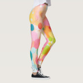 Leggings points de peinture couleur acryl sur sol blanc (Droite)