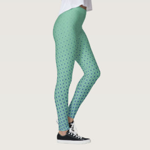 Leggings Points de tailles différentes - bleu vert océan