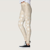 Leggings Points d'ivoire Pearl Gray Argent Pastel Confetti (Gauche)