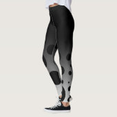 Leggings Points et cercles noirs et blancs d'amusement avec (Gauche)