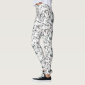 Leggings Points gris clair motif Abstrait tacheté (Gauche)