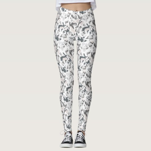 Leggings Points gris clair motif Abstrait tacheté (Devant)