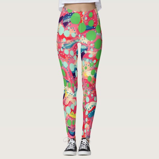 Leggings Points heureux et formes jouées (Devant)