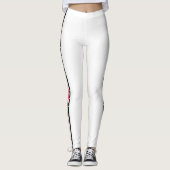 Leggings Points noirs blancs rouges de mode latérale à la (Devant)