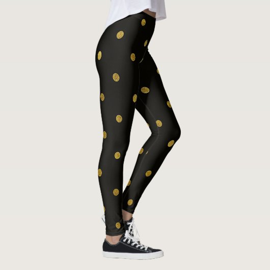 Leggings Points noirs et dorés (Droite)