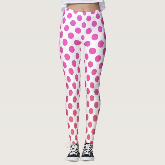 Leggings Points Ombres rose Fuchsia (Devant)