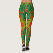 Leggings Points pointillisés abstraits sans couture cercles (Dos)