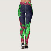 Leggings Points pointillisés abstraits sans couture cercles (Dos)