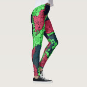 Leggings Points pointillisés abstraits sans couture cercles (Droite)