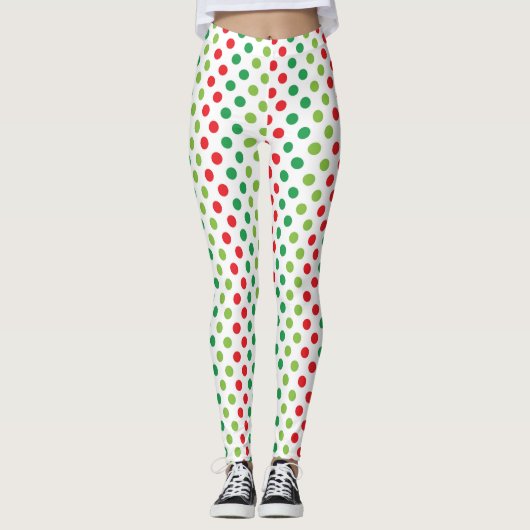 Leggings Points Polka de vacances (Devant)