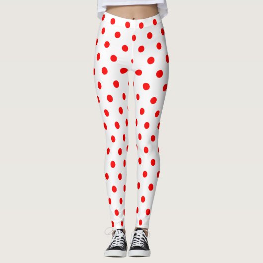 Leggings Points polka rouge (Devant)