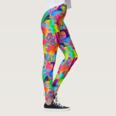 Leggings Points-Popsicle de la Fête CKC - Bleu-LÉGGGINGS (Droite)