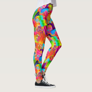 Leggings Points-Popsicle Swirls-Orange-LEGGINGS