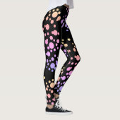 Leggings Points Rainbow tendance sur Noir - (Droite)