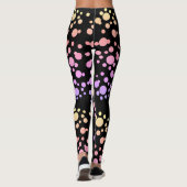 Leggings Points Rainbow tendance sur Noir - (Dos)