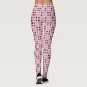 Leggings Points rose et Bourgogne (Dos)
