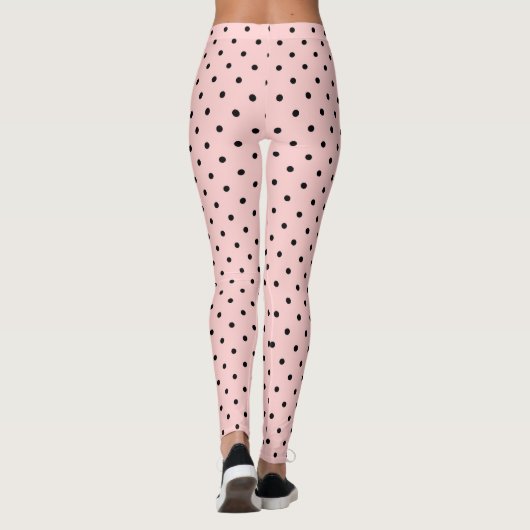 Leggings Points roses et noirs (Dos)
