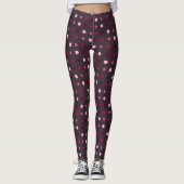Leggings Points roses et violets (Devant)