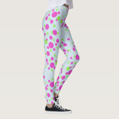 Leggings Points roses sur fond bleu clair - (Droite)