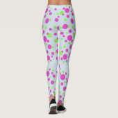 Leggings Points roses sur fond bleu clair - (Dos)