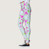 Leggings Points roses sur fond bleu clair - (Gauche)