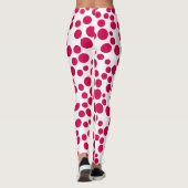 Leggings points rouges sur fond blanc (Dos)